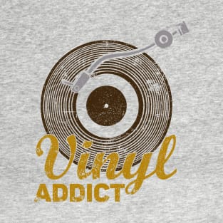 Vinyl Addict record turntable DJ T-Shirt